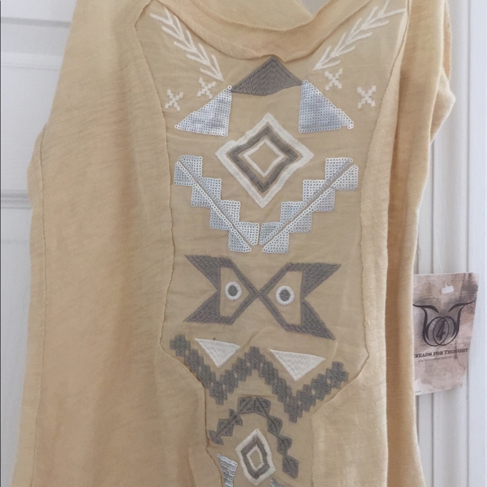 Tribal print embroidered dress
